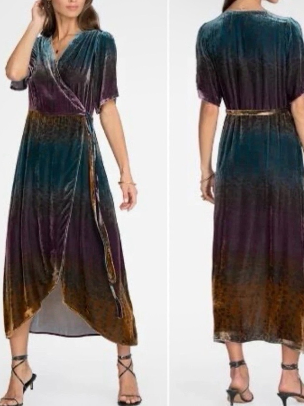 Johnny Was Animal Print Wrap Dress - L